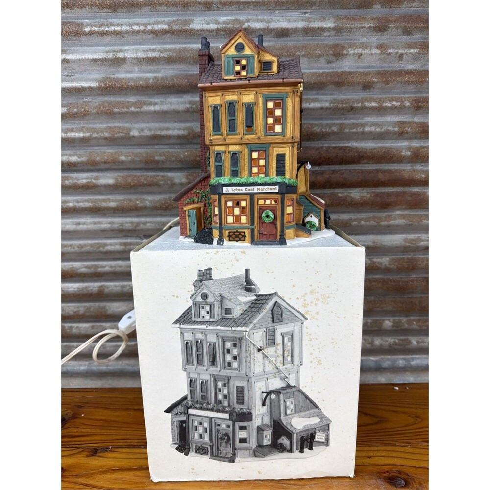 Dept 56 Dickens Village Series “ J Lytes Coal Merchant” 58323 Retired Excellent